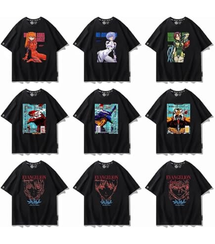 Amazon.co.jp: エヴァンゲリオン tシャツ メンズ 半袖 夏服 丸襟